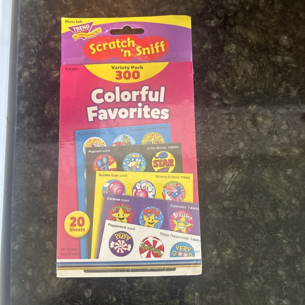 Trend‎ Enterprises Stinky Sticker Colorful Favorites Variety Pack of 300, Sniff